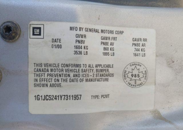 2000 CHEVROLET CAVALIER