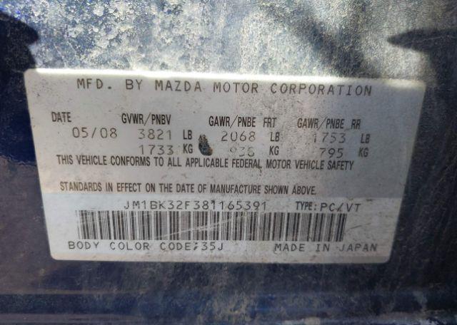 2008 MAZDA MAZDA3 GS