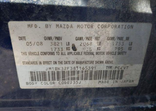 2008 MAZDA MAZDA3 GS