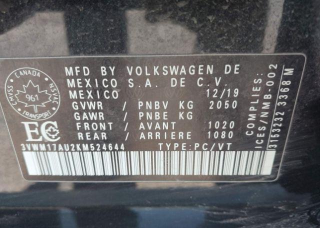 2019 VOLKSWAGEN GOLF ALLTRACK 1.8 TSI EXECLINE