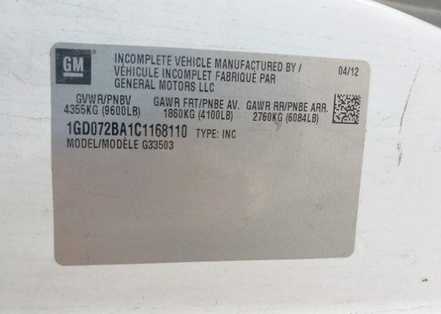 2012 GMC SAVANA CUTAWAY STANDARD
