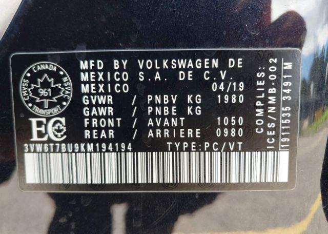 2019 VOLKSWAGEN JETTA GLI 35TH EDITION
