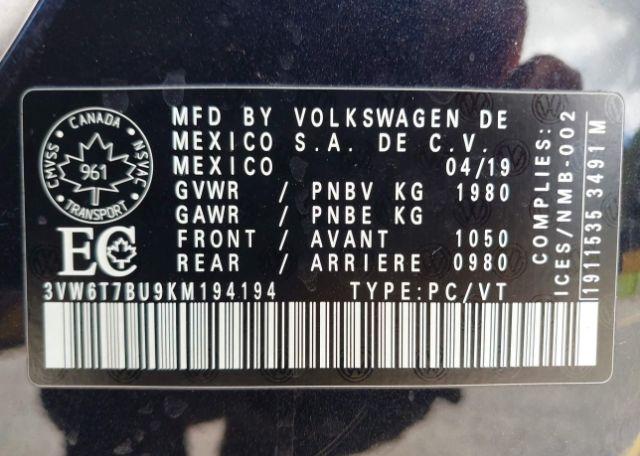 2019 VOLKSWAGEN JETTA GLI 35TH EDITION