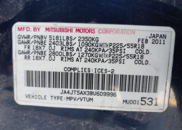 2011 MITSUBISHI OUTLANDER XLS