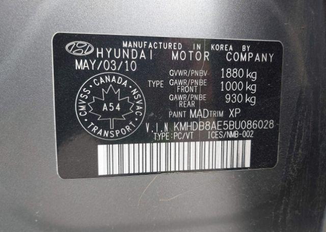 2011 HYUNDAI ELANTRA TOURING GL