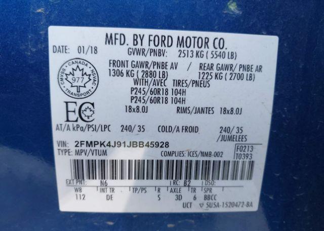 2018 FORD EDGE SEL