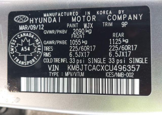 2012 HYUNDAI TUCSON GL