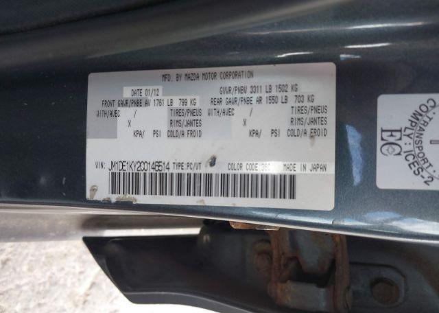 2012 MAZDA MAZDA2 GX