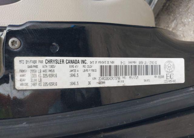 2012 DODGE GRAND CARAVAN SE