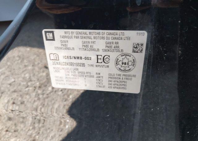 2014 CHEVROLET EQUINOX 2LT