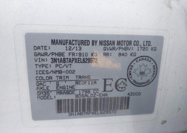 2014 NISSAN SENTRA 1.8 S