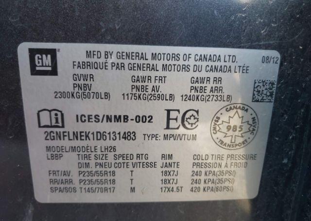 2013 CHEVROLET EQUINOX 2LT