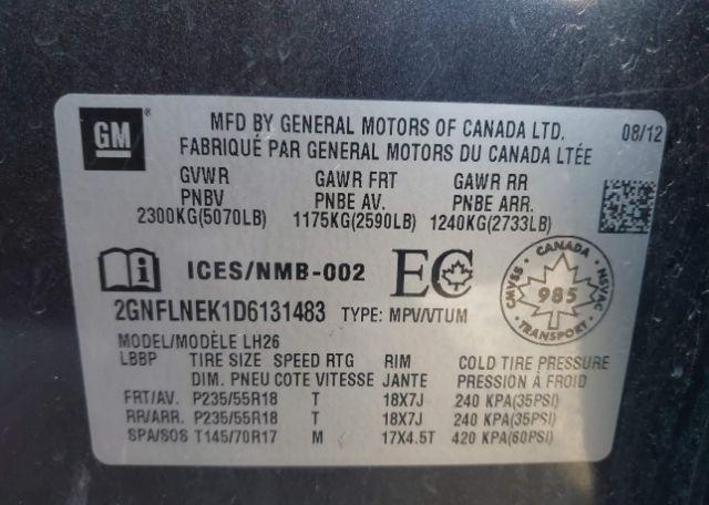2013 CHEVROLET EQUINOX 2LT