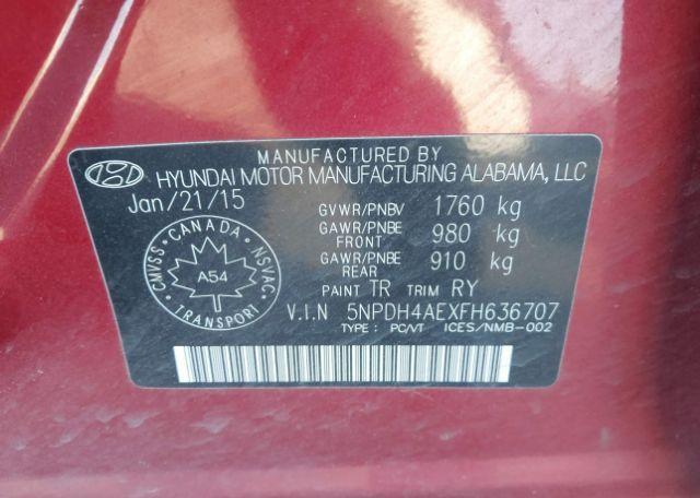 2015 HYUNDAI ELANTRA GL
