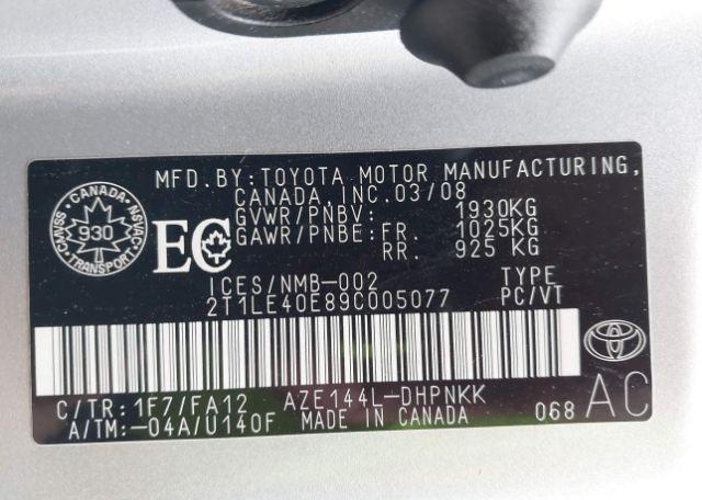 2009 TOYOTA MATRIX