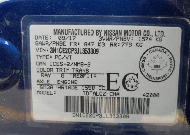 2018 NISSAN VERSA NOTE 1.6 S