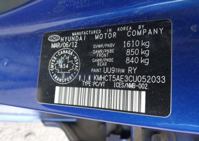 2012 HYUNDAI ACCENT GL