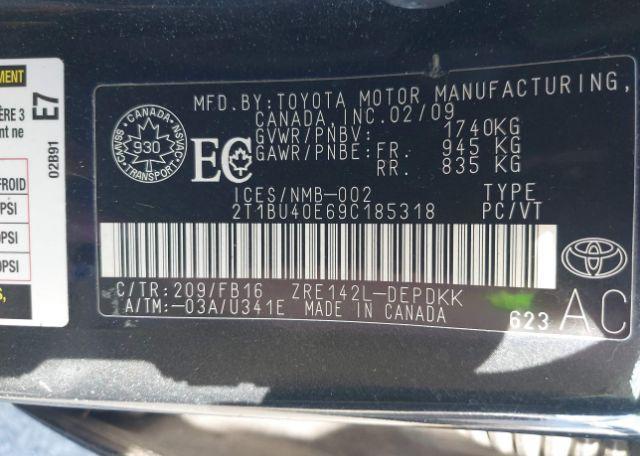 2009 TOYOTA COROLLA CE