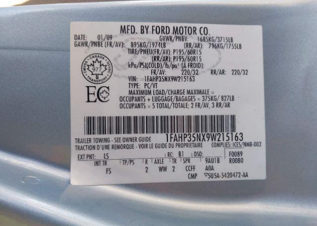 2009 FORD FOCUS SE