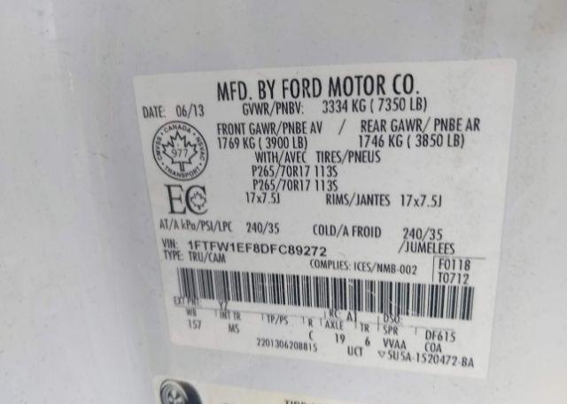 2013 FORD F-150 XLT