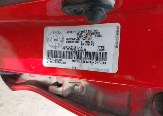 2003 TOYOTA Matrix XR