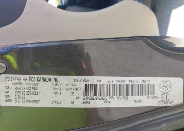 2016 DODGE GRAND CARAVAN SE