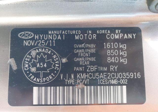 2012 HYUNDAI ACCENT GLS