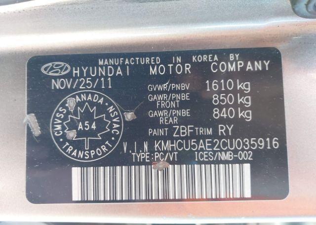 2012 HYUNDAI ACCENT GLS