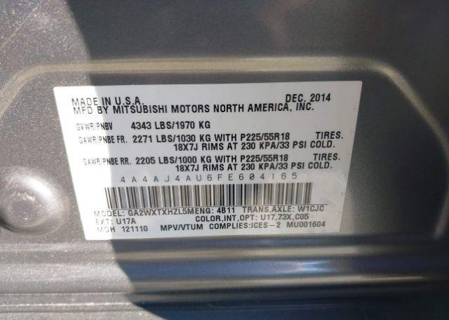 2015 MITSUBISHI RVR GT