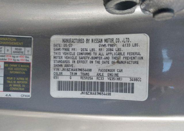 2007 NISSAN 350Z ROADSTER