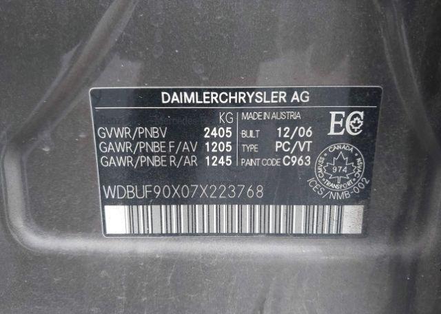 2007 MERCEDES-BENZ E 550 4MATIC