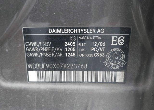 2007 MERCEDES-BENZ E 550 4MATIC