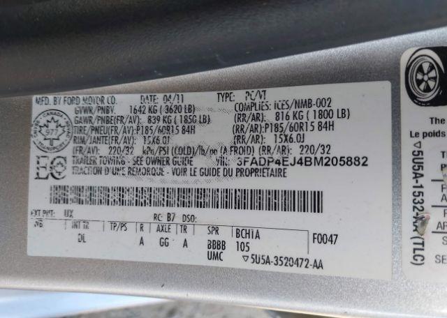 2011 FORD FIESTA SE