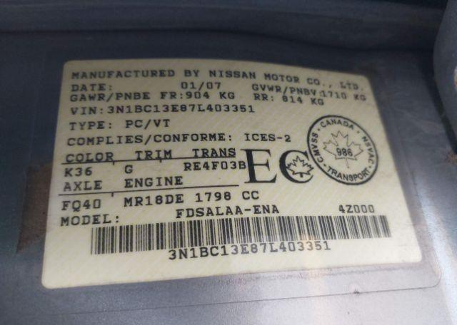 2012 NISSAN VERSA 1.8 SL