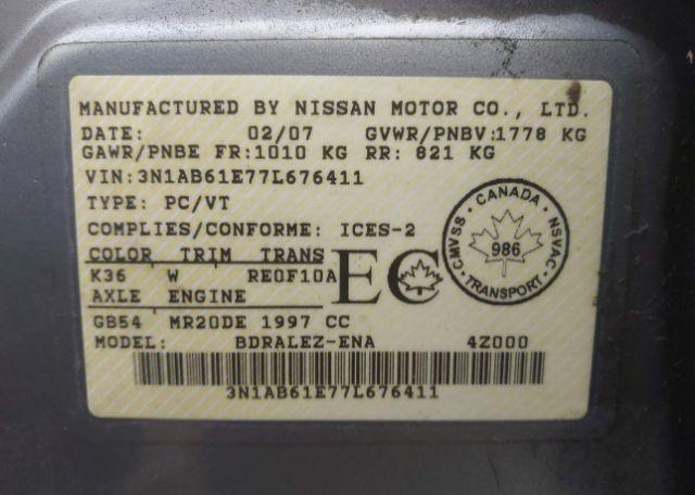 2007 NISSAN SENTRA 2.0S