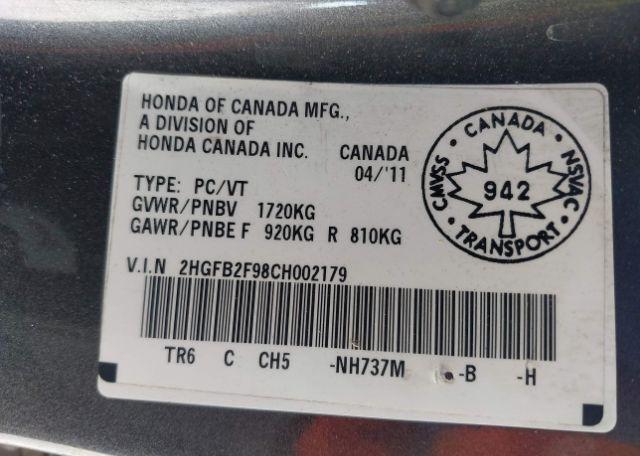 2012 HONDA CIVIC EX-L