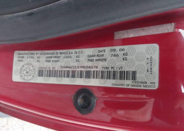 2007 VOLKSWAGEN NEW BEETLE 2.5L