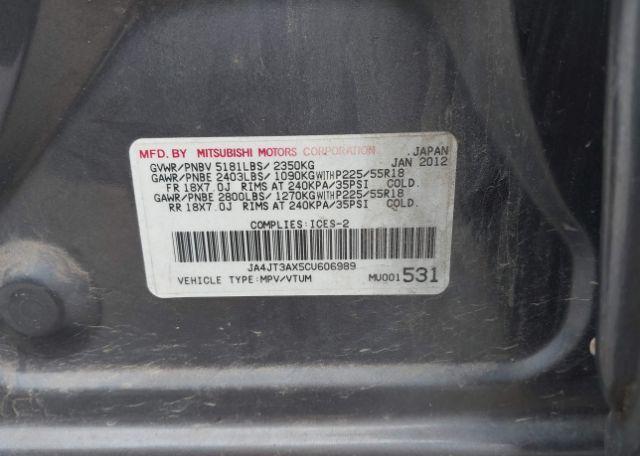 2012 MITSUBISHI OUTLANDER LS