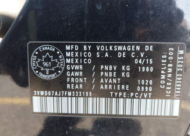 2015 VOLKSWAGEN JETTA 1.8 TSI COMFORTLINE