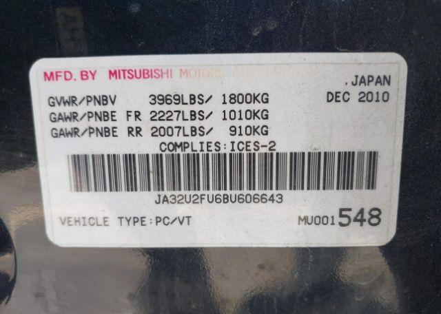 2011 MITSUBISHI lancer se