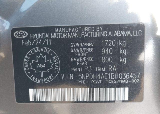 2011 HYUNDAI ELANTRA GL