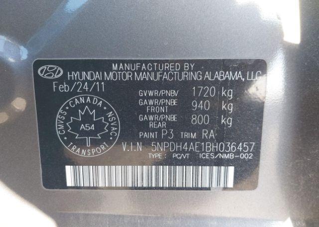 2011 HYUNDAI ELANTRA GL