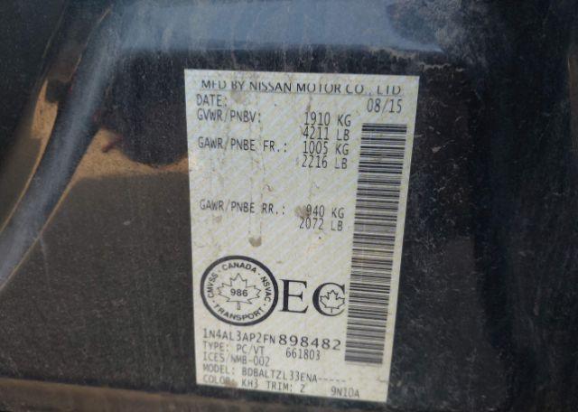 2015 NISSAN ALTIMA 2.5