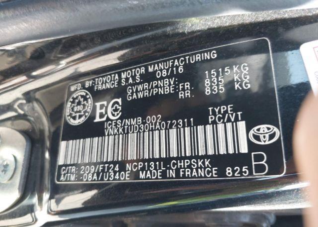 2017 TOYOTA YARIS LE