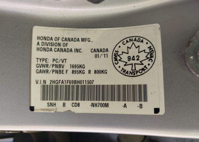 2011 HONDA CIVIC SE