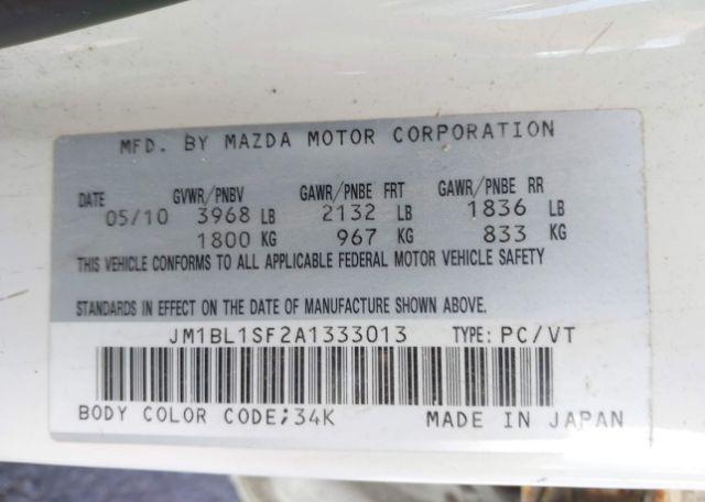 2010 MAZDA MAZDA3 GS