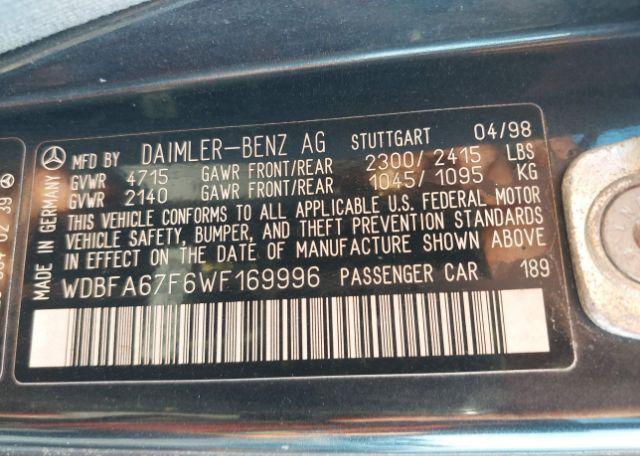 1998 MERCEDES-BENZ SL 500