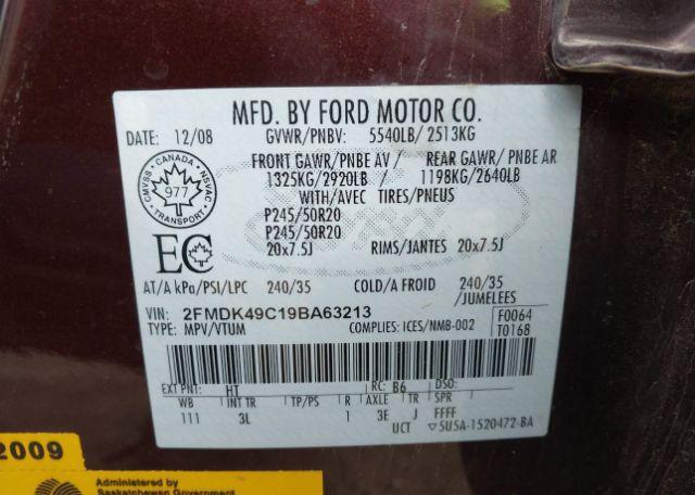 2009 FORD EDGE LIMITED