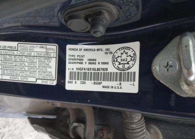 2006 HONDA CIVIC DX-G