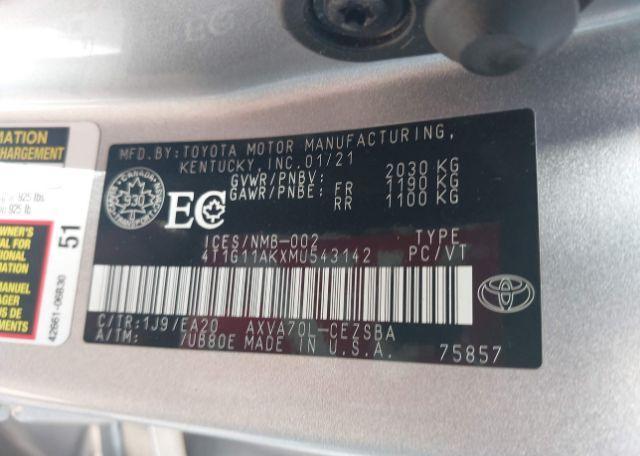 2021 TOYOTA CAMRY SE